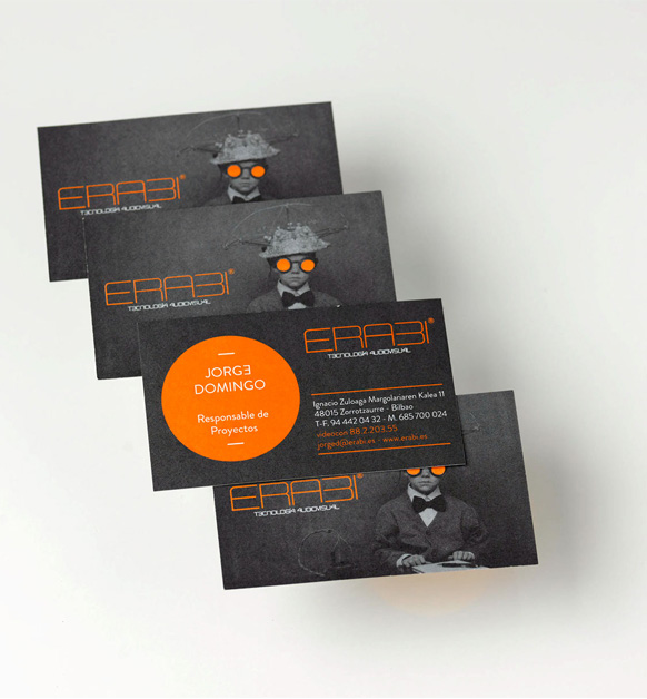 Tarjetas de visita Erabi Erabi Tecnología Audiovisual