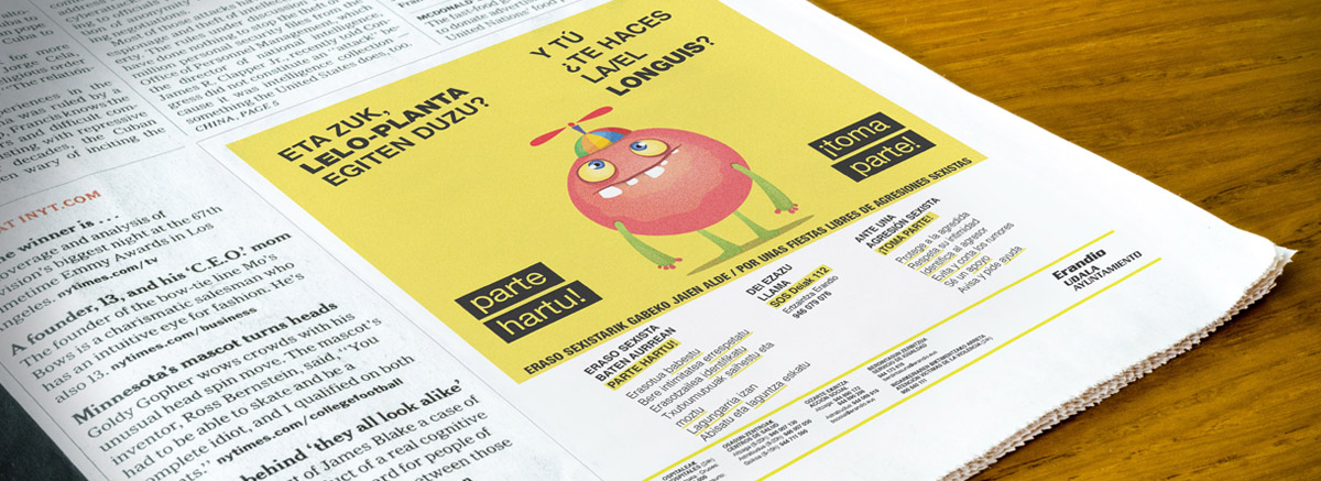 Campaña para Igualdad del Ayuntamiento de Erandio Campaña anti-agresiones sexistas del Ayuntamiento de Erandio
