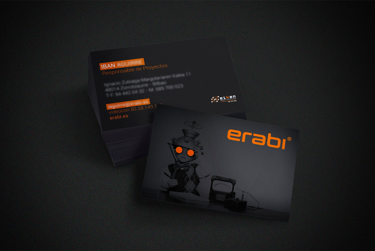 Diseño tarjetas comerciales Erabi Diseño tarjetas comerciales Erabi